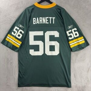 Reebok Green Bay Packers 56 Barnett Jersey Mens Size Large Green‎ NFL